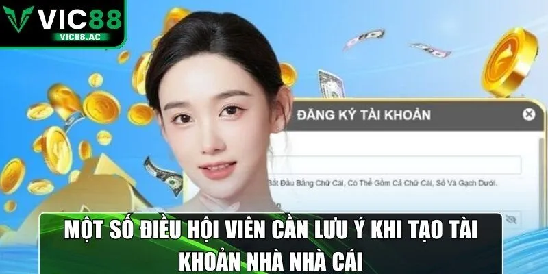 Một số điều hội viên cần lưu ý khi tạo tài khoản nhà nhà cái