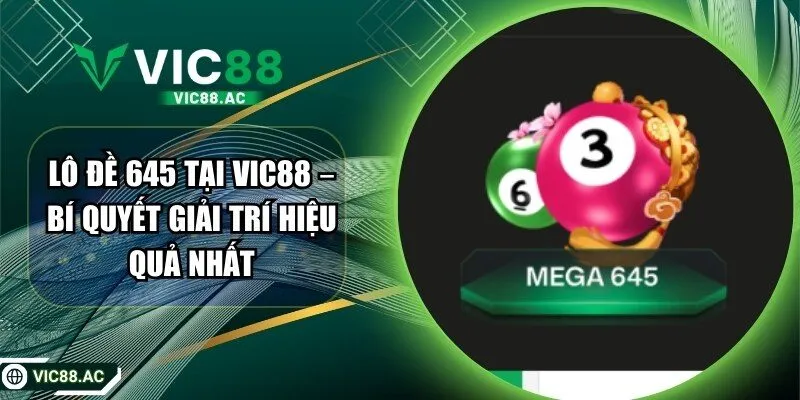 Lô Đề 645 Tại Vic88 – Bí Quyết Giải Trí Hiệu Quả Nhất